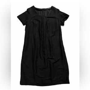 Marina Sport Ramie Dress 23 US 14 By Marina Rinaldi Sheath Midi Black LAGENLOOK